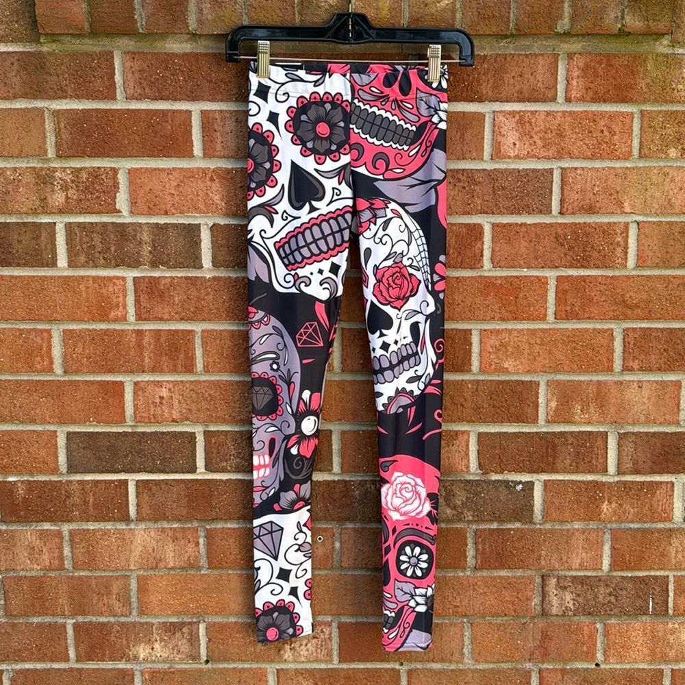 Gear Bunch Leggings Sugar Skull Day of The Dead sz XS